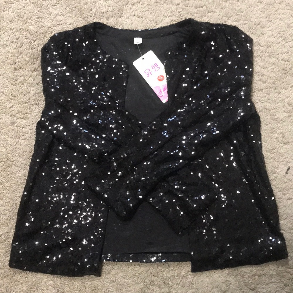 Black sequined jacket